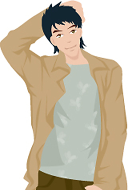 矢量站立男性