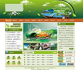 绿色基调的旅游网站图片