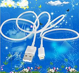蘋果白色充電線圖片