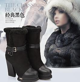 黑色女鞋海報圖片