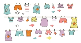 繩子上的衣服設計