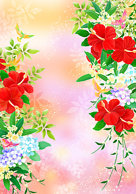 葡萄條底紋花紋素材