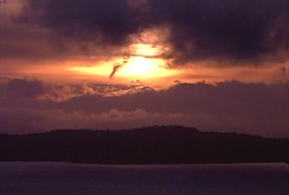 夕阳场景视频素材