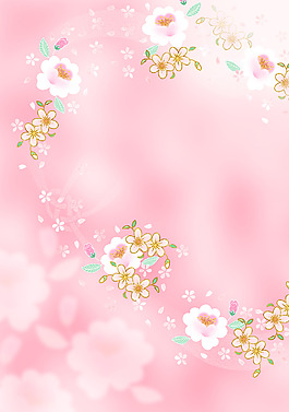 牡丹夢幻色彩底紋花紋素材