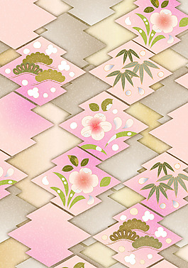 異形花開底紋花紋素材