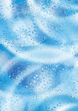 藍(lán)色雪花底紋花紋素材