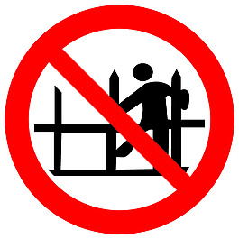 靜止跨越柵欄標識