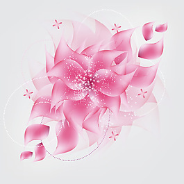 粉色抽象矢量素材花藝術(shù)背景圖