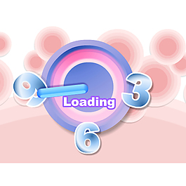 卡通時鐘loading