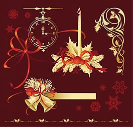 圣誕節(jié)花紋矢量圖下載 矢量節(jié)日