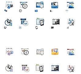 藍灰調手機常用app素材