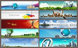 清新明亮的網頁banner素材