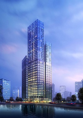 建筑效果圖PSD