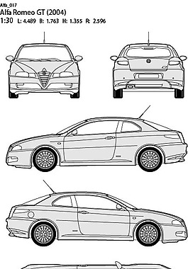 Alfa Romeo 汽車設計平面圖