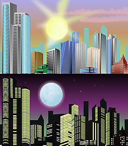 城市晝夜交替flash