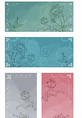 矢量花紋
