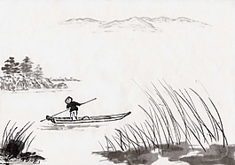帆船水墨
