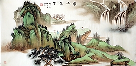 彩色水墨素材