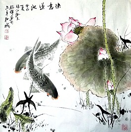 水墨池塘
