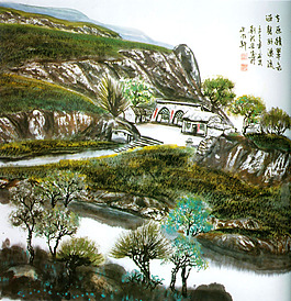山水房屋素材