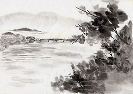 樹木水墨