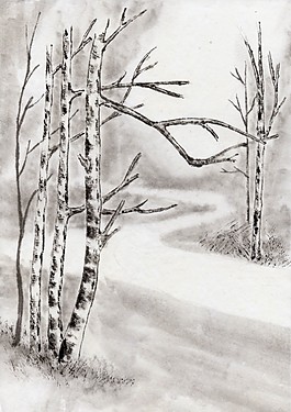樹木山水畫