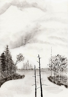 水墨樹