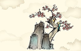 水墨山石