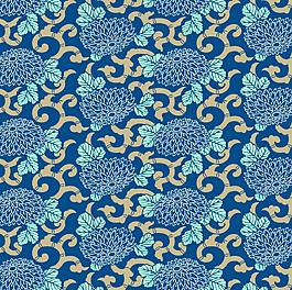 蓝色花朵底纹