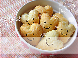 可口美食曲奇主題ppt模板