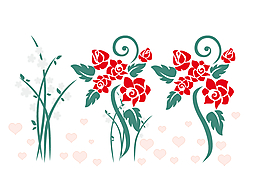 蔷薇花纹