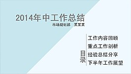 2014年中工作總結(jié)實(shí)用PPT模板