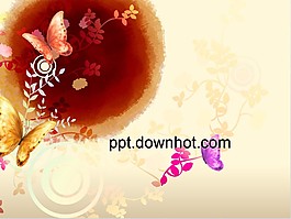 中國(guó)風(fēng)古典蝴蝶PPT模板