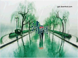 清明節由來和習俗介紹PPT模板