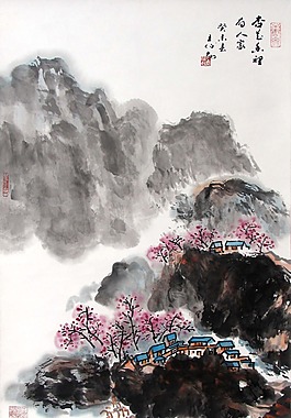 房屋水墨