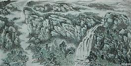 水墨山河画