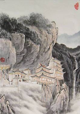 房屋山石