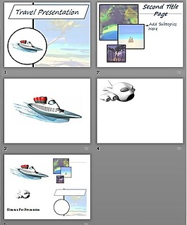 飛機輪船PPT模板