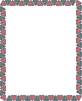三角花邊框