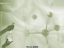 蒸餾瓶分子模型醫(yī)學(xué)化工行業(yè)PPT模板