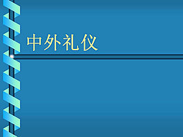 中外禮儀習俗PPT模板