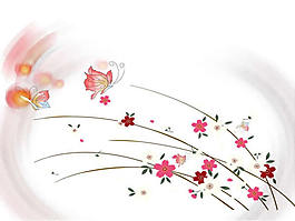 粉色優(yōu)美背景ppt模板