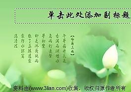淡雅的荷花