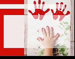 幼兒藝術(shù)啟蒙教育油漆的手PPT圖片素材