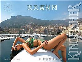 泳裝美女PPT模版