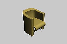 創(chuàng)意真皮沙發(fā)3D模型
