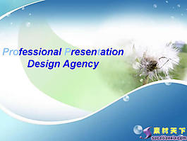 夢幻蒲公英PPT模板