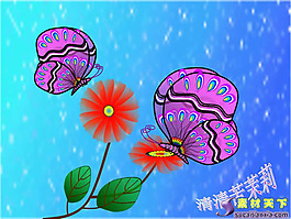 清香蝶戀花PPT模板