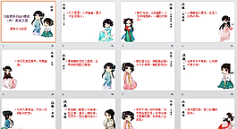 Q版萌系列ppt模板美美漢服ppt