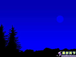 藍(lán)色夜空PPT模板